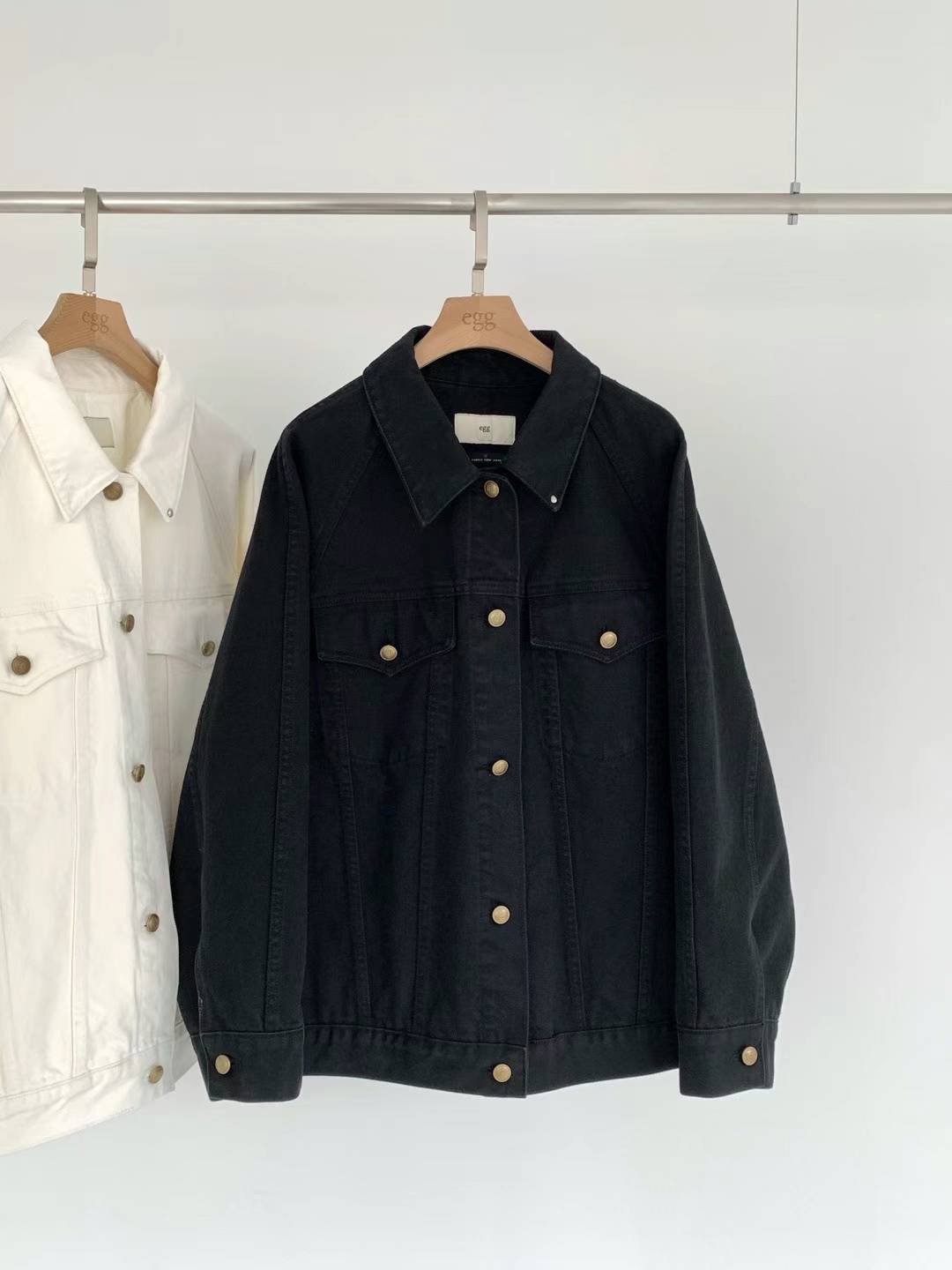 详情页实拍 现/egg2025秋季新款宽松纯棉牛仔夹克外套女