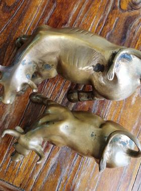 华尔街黄铜摆件旺市招偏财工艺品