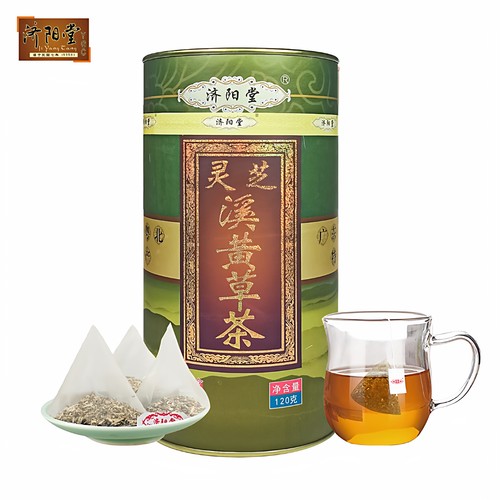 官方正品济阳堂灵芝溪黄草袋泡茶48包草本凉茶熬夜应酬益养生肝茶 - 封面