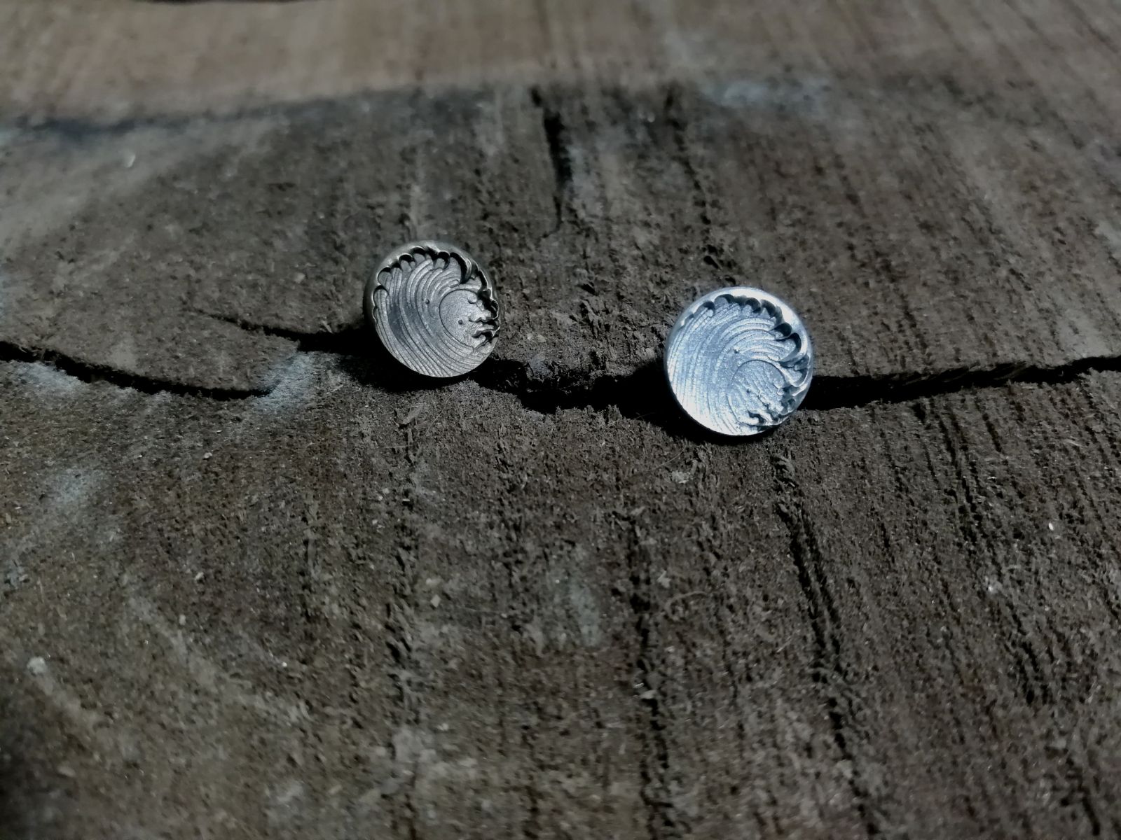 黄铜日式浮世绘经典海浪中式手工适合徕卡LEICA富士快门按钮贴