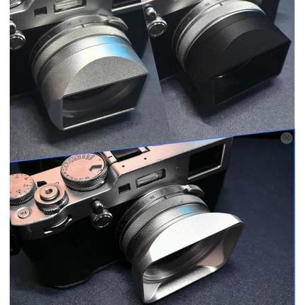 新款金属适用于富士 X100vi  VI  x100s x100t  相机方形遮光罩