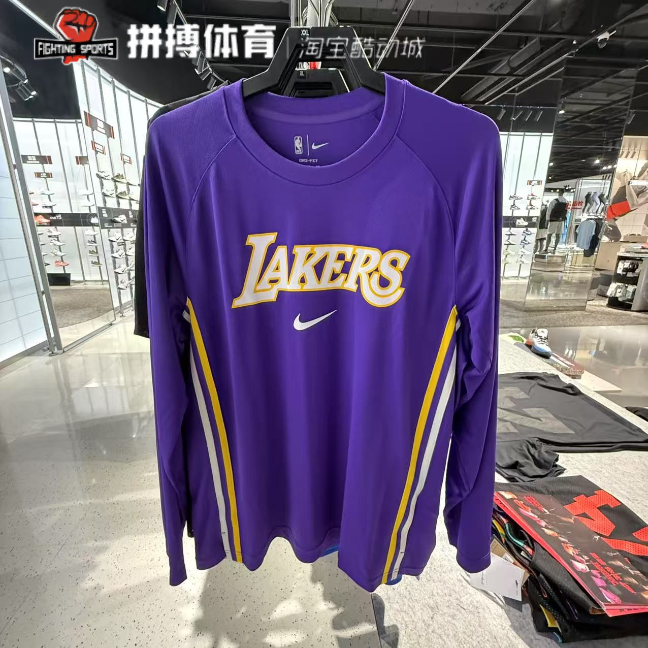 耐克NIKE 洛杉矶湖人队 2025夏新款男子NBA篮球上衣T恤HM7019速干