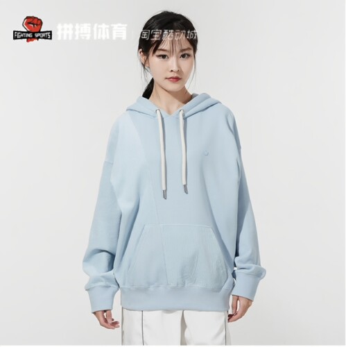 Adidas阿迪达斯女子宽松舒适运动卫衣三叶草套头衫休闲连帽HC0320