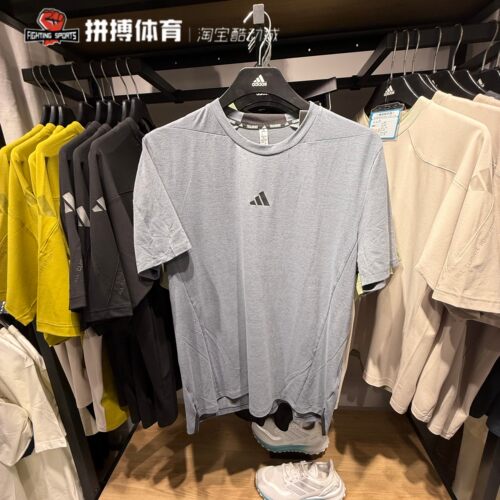 阿迪达斯男短袖2025春跑步训练快干运动T恤JI5766 5768 5771 5772