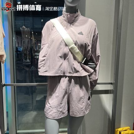 正品奥莱阿迪达斯女子运动休闲防装夹克外套短裤休闲套装IS0918