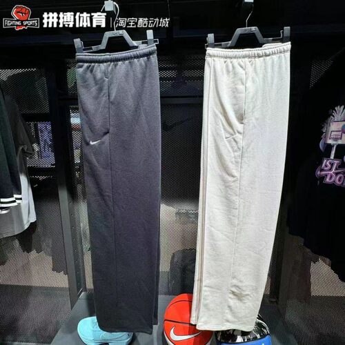 正品Nike耐克女子中腰法式毛圈运动裤秋季卫裤耐克勾勾直筒HF6459