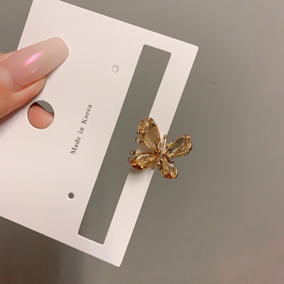 1.5cm蝴蝶水晶【抓夹】韩国发饰 精品小号发抓夹子