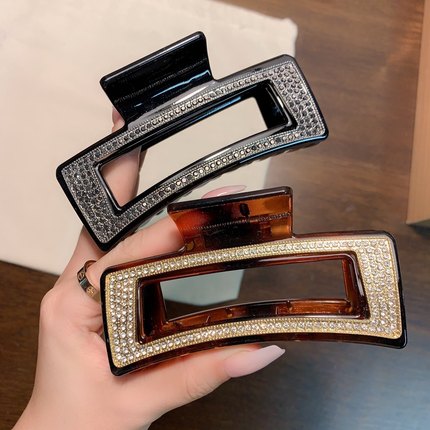 10.5cm高档镶钻【抓夹】韩国发饰大号鲨鱼夹子发夹发抓后脑勺头饰