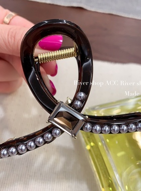 8cm银灰色小珠珠【抓夹】韩国新款鲨鱼夹发饰