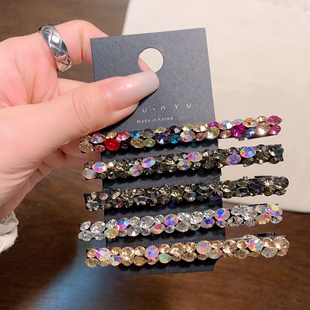 8cm闪钻一字【鸭嘴夹】韩国发饰捏夹侧边夹刘海儿碎发夹子发卡