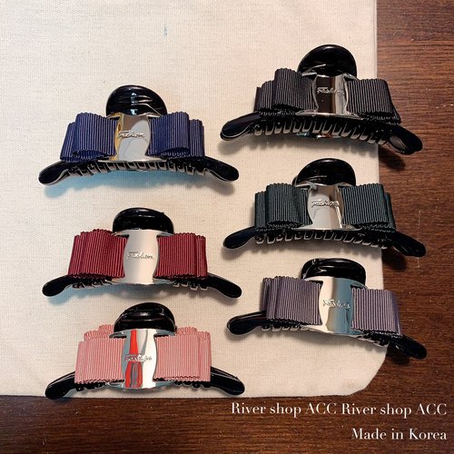 9.5cm丝带蝴蝶结金标【抓夹】韩国东大门进口发夹发抓夹子（中号