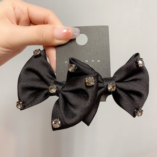 12cm双层蝴蝶结【弹簧夹】韩国发饰东大门进口发夹公主夹半夹发卡