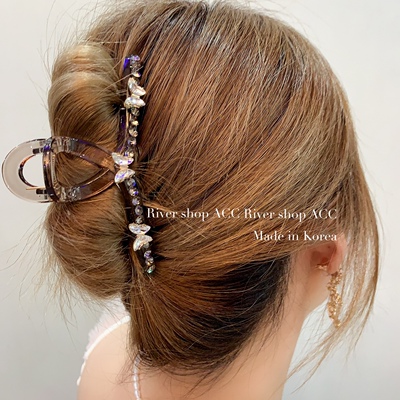 小蝴蝶太美啦！11cm水钻闪闪【抓夹】韩国进口发夹全盘发抓发卡