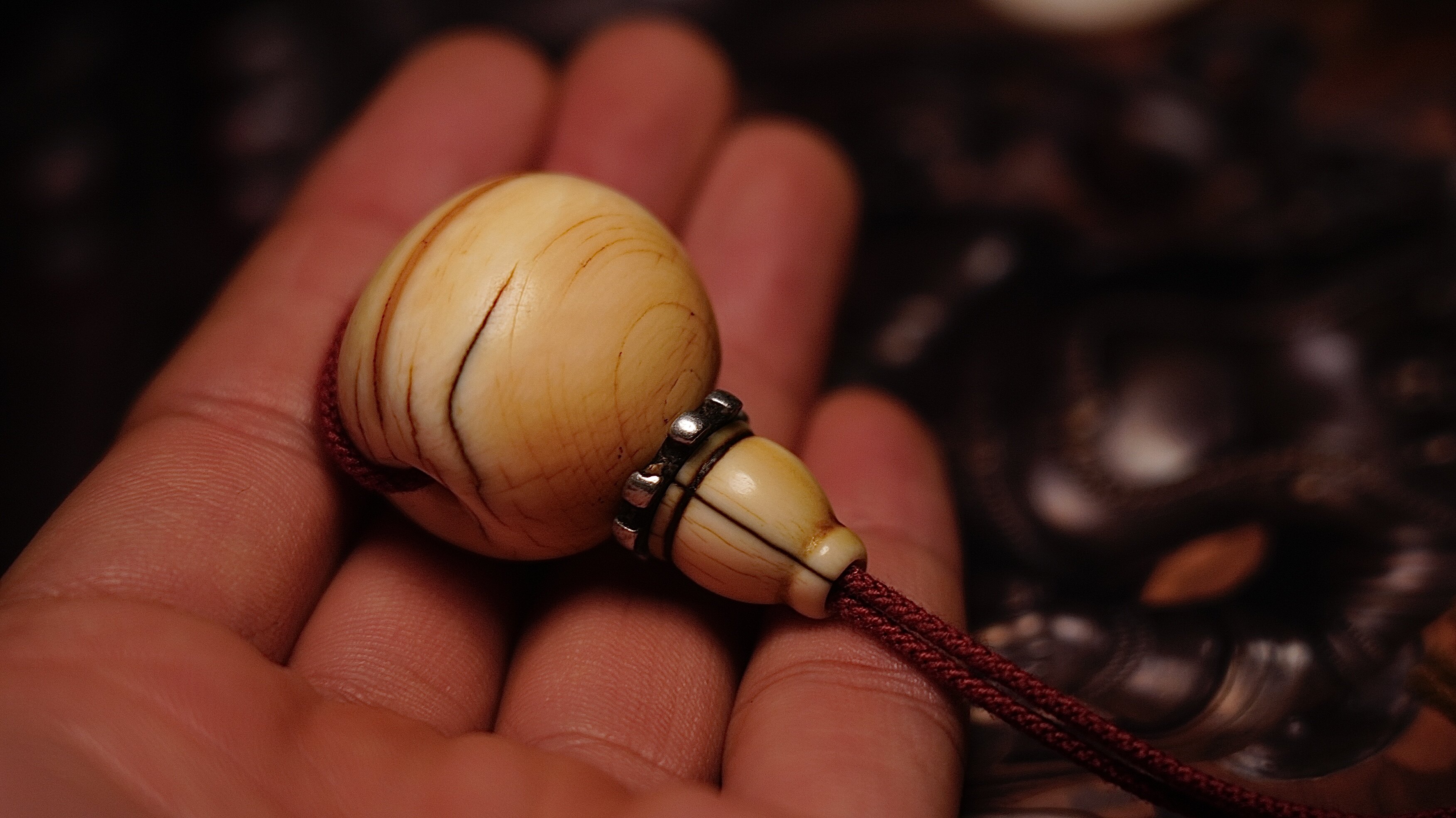 【藏传老佛头】馆藏级三通 芯料 高级白材质 非 配饰 菩提 天珠