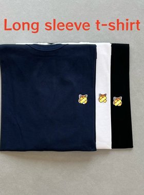 20FW 小狐狸T恤长袖宽松fox head patch狐狸头纯棉上衣内搭