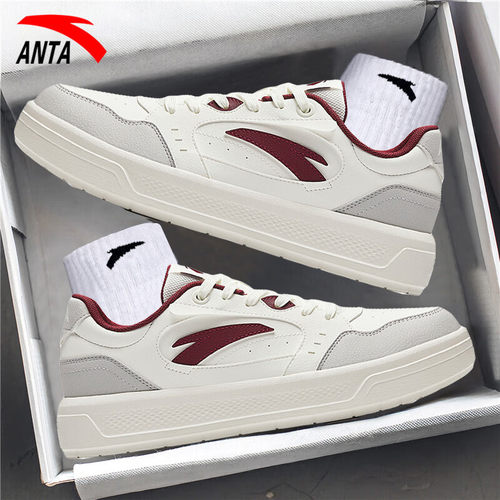 安踏板鞋男鞋轻风2025新款秋冬男款厚底休闲鞋子平板软底运动鞋男