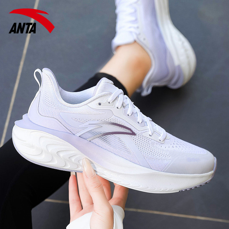 安踏女鞋C37云感跑步鞋2025新款秋冬女款休闲网鞋厚底软底运动鞋