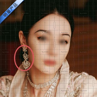公诉同款耳环迪丽热巴安旎设计师款高档奢华满钻宴会耳环婚礼港风
