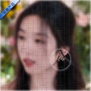 心动的信号翁青雅同款耳环 蝴蝶结耳钉气质高级感耳饰女小众设计