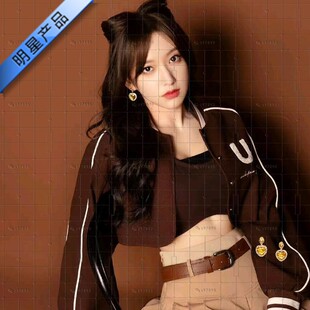 程潇明星同款海报欧美高级感耳饰 气质金色耳钉高贵爱心形耳环