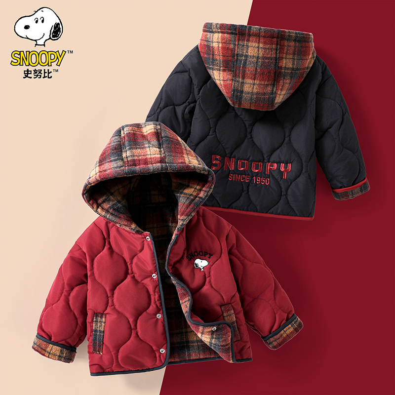 冬季连帽两面穿棉服厚款洋气休闲风棉袄KRS396