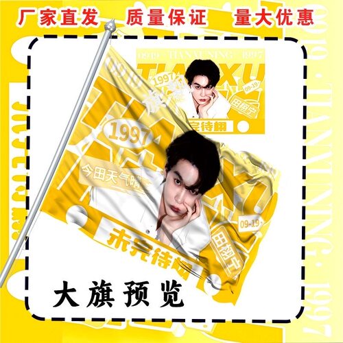 田栩宁应援大旗明星演唱会手持应援旗户外音乐节应援旗定制代发
