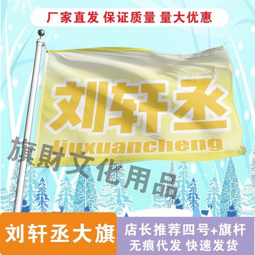 刘轩丞应援大旗应援旗定制旗帜户外演唱会大旗音乐节大旗明星旗帜