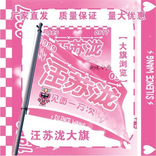 汪苏泷应援大旗明星演唱会手持应援旗户外音乐节应援旗定制代发