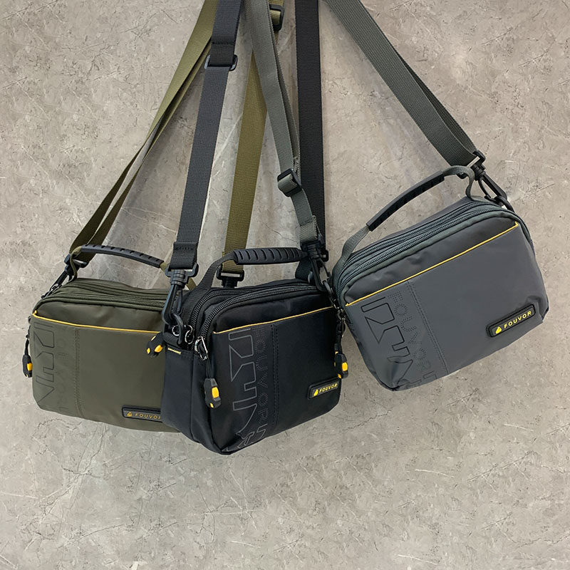 火狐新款迷你小包横款男士手拎小包尼龙布休闲斜挎包防水单肩包袋