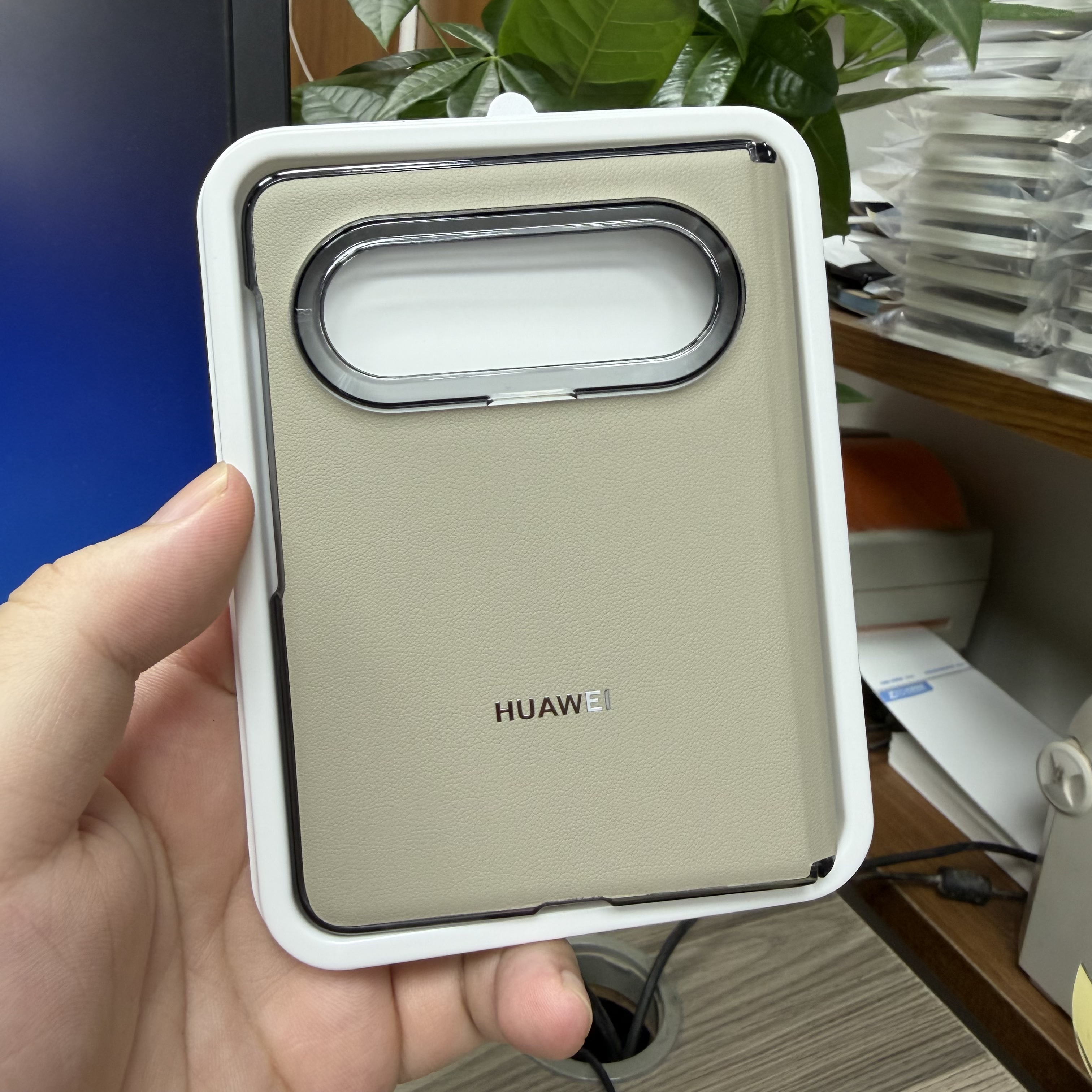 适用华为PuraXMax典藏版素皮中轴手机壳PuraX2代小胖子大阔折叠屏手机保护套官方同款超薄防摔高端奢华商务风