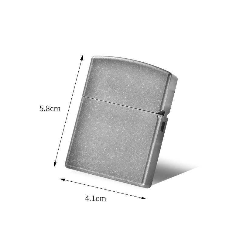 机械朋克赛博纯钛合金煤油打火机砂轮厚重盔甲户外便携滚花光板洗