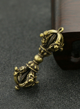 西藏法器手工纯铜五股金刚杵做旧