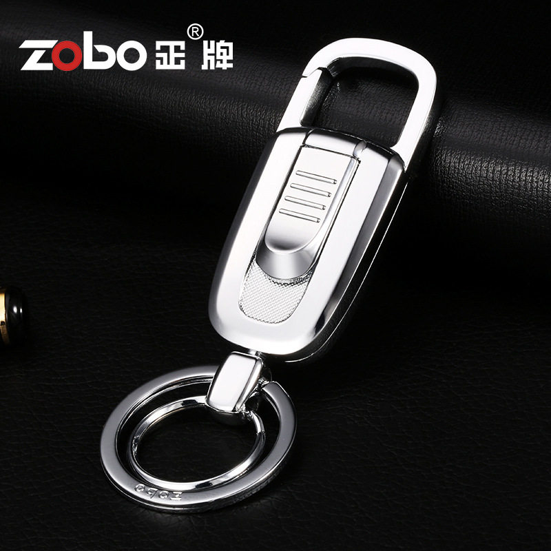 zobo汽车商务简约钥匙扣士腰挂档不锈钢钥匙圈环挂件个性创意礼品