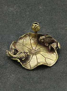 古玩铜器镇纸笔搁小摆件书房