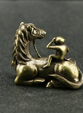 古玩青铜器马上家居客厅工艺品