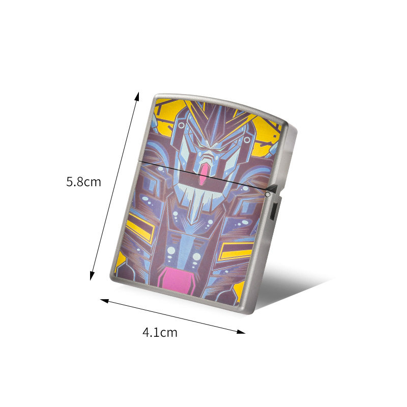 机械朋克赛博纯钛合金煤油打火机砂轮厚重盔甲户外便携彩色超高达