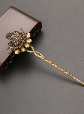 潮爱古典簪子铜盘饰品妇女