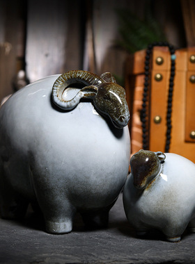 摆件客厅陶瓷许器招财