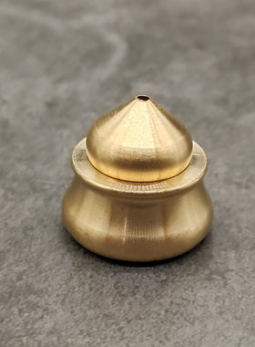 复古典藏国风艺术黄铜摆件古法手工匠作拇指迷你水滴香插底座室内