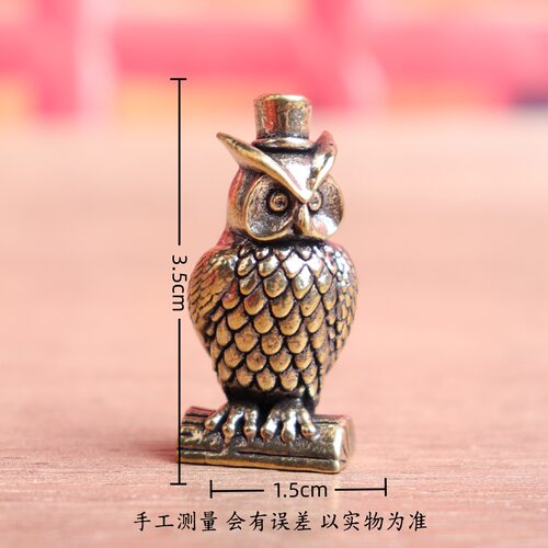 纯黄铜复古法手工匠作旧典藏艺术猫头鹰先生老鹰小姐情侣夫妻摆件