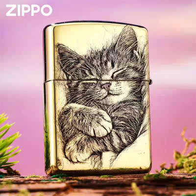zippo煤油打火机防风砂轮官正品