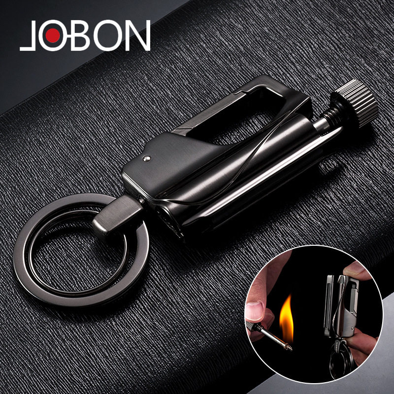 中邦新款户外实用设计多功能户外加重旋转滑动点火汽车钥匙扣圈环