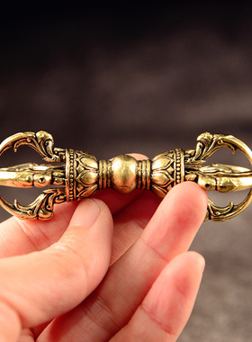 摆件金刚杵年轮黄铜复古