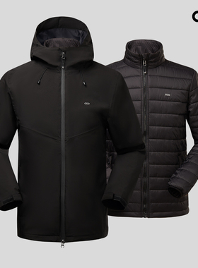 33000ft户外冲锋衣男三合一冬季防污防风外套保暖防寒内胆Y069