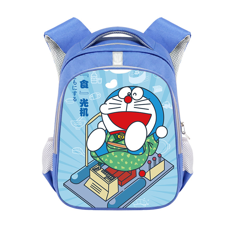 哆啦A梦卡通儿童书包蓝色双层大容量小学生背包机器猫叮当猫背包