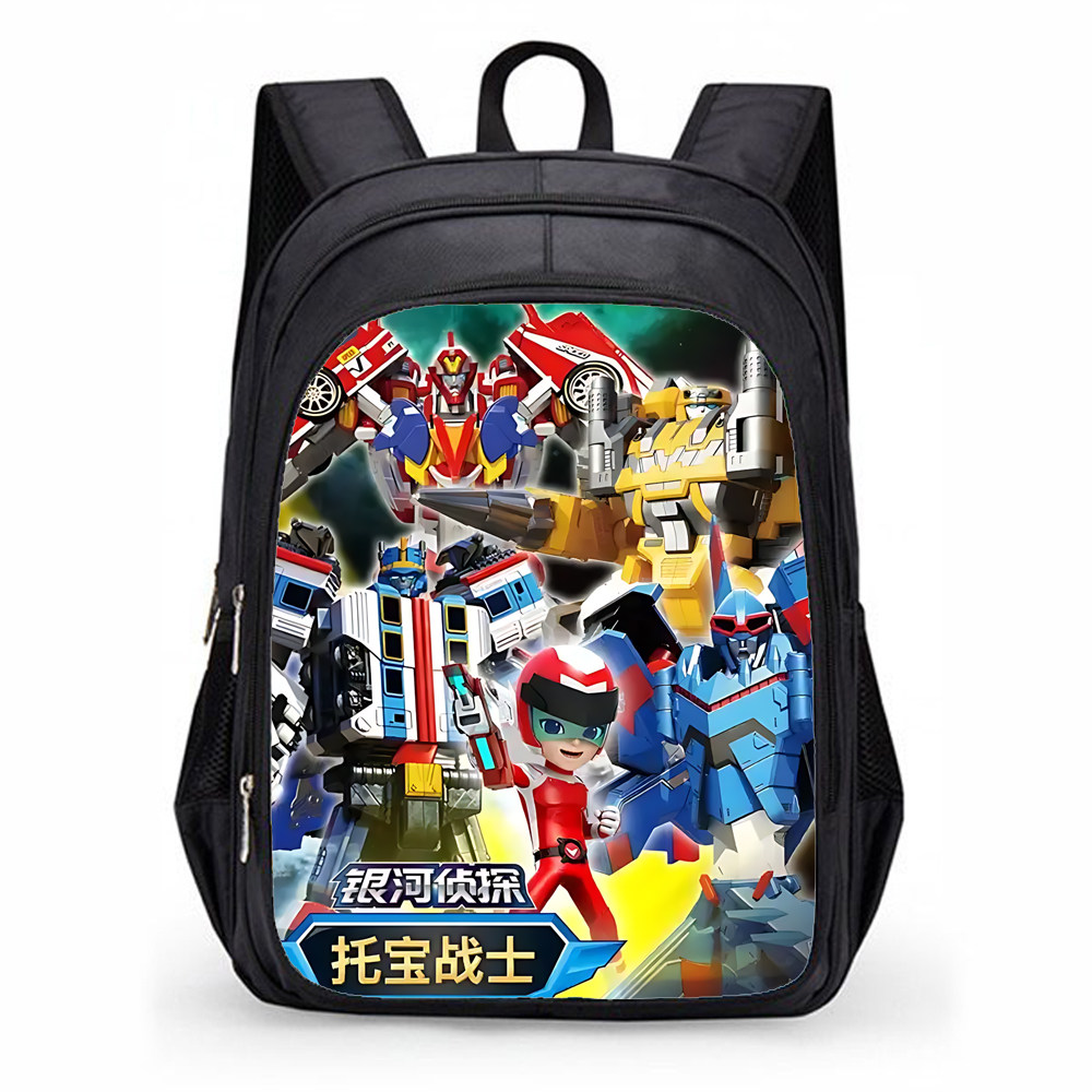 托宝战士卡通小学生书包初中生大号三层背包护脊减负大容量双肩包