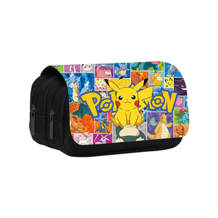 宝可梦小学生铅笔袋皮卡丘可爱的文具盒儿童卡通可爱的大容量笔袋