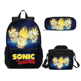 刺猬索尼克儿童书包音速小子斜跨包手机包可保温便当包餐包铅笔袋