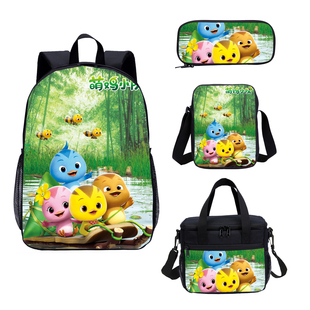 萌鸡小队卡通儿童书包超可爱的双肩包小学生背包斜挎包午餐包笔袋