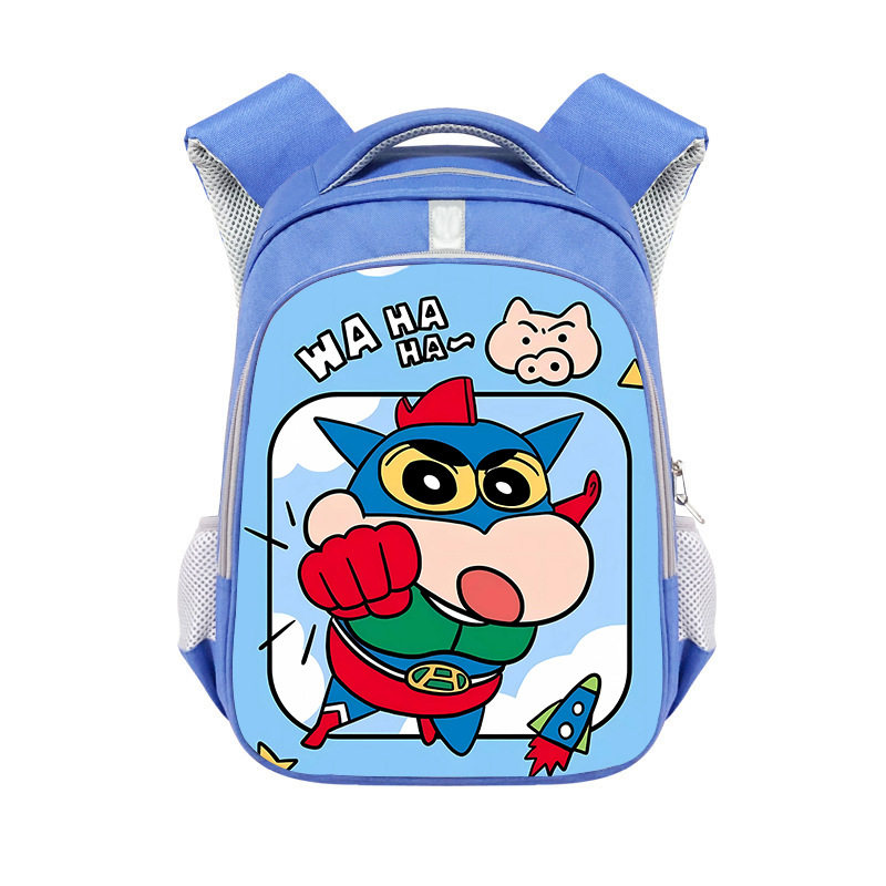 蜡笔小新蓝色幼儿园书包中班大班卡通可爱双肩包儿童大容量护脊包